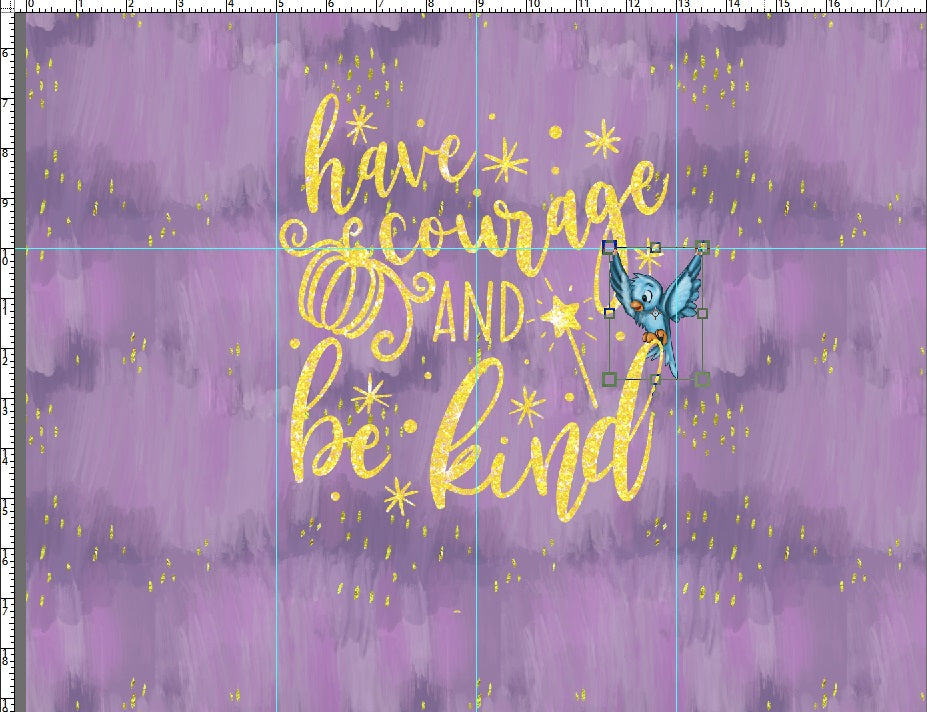 MAGICAL VACATION - ALL STACKED UP - Glass Slipper - PANELS - Have Courage - KID (18x36)