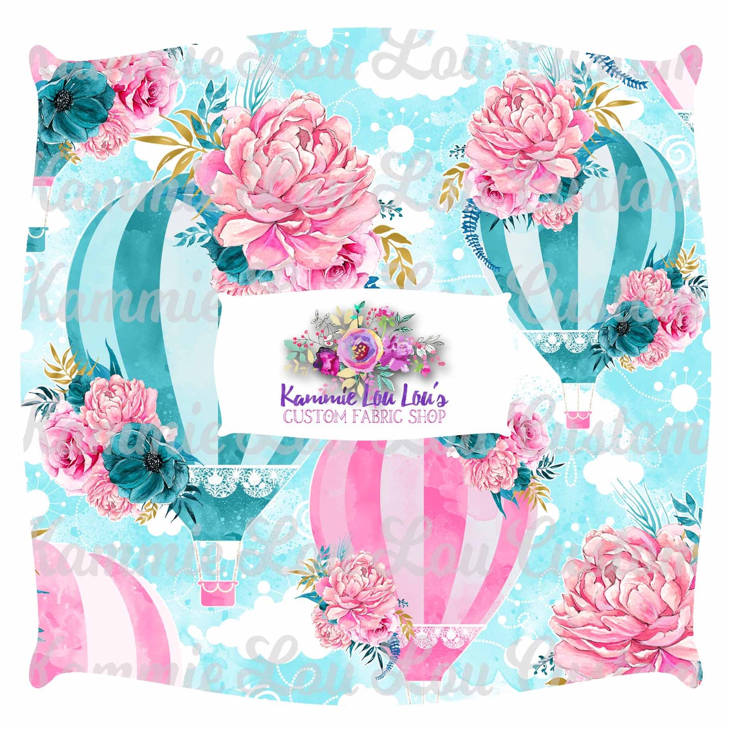 R45 Pre-Order Up Up and Away - Balloons Main Large - Teal