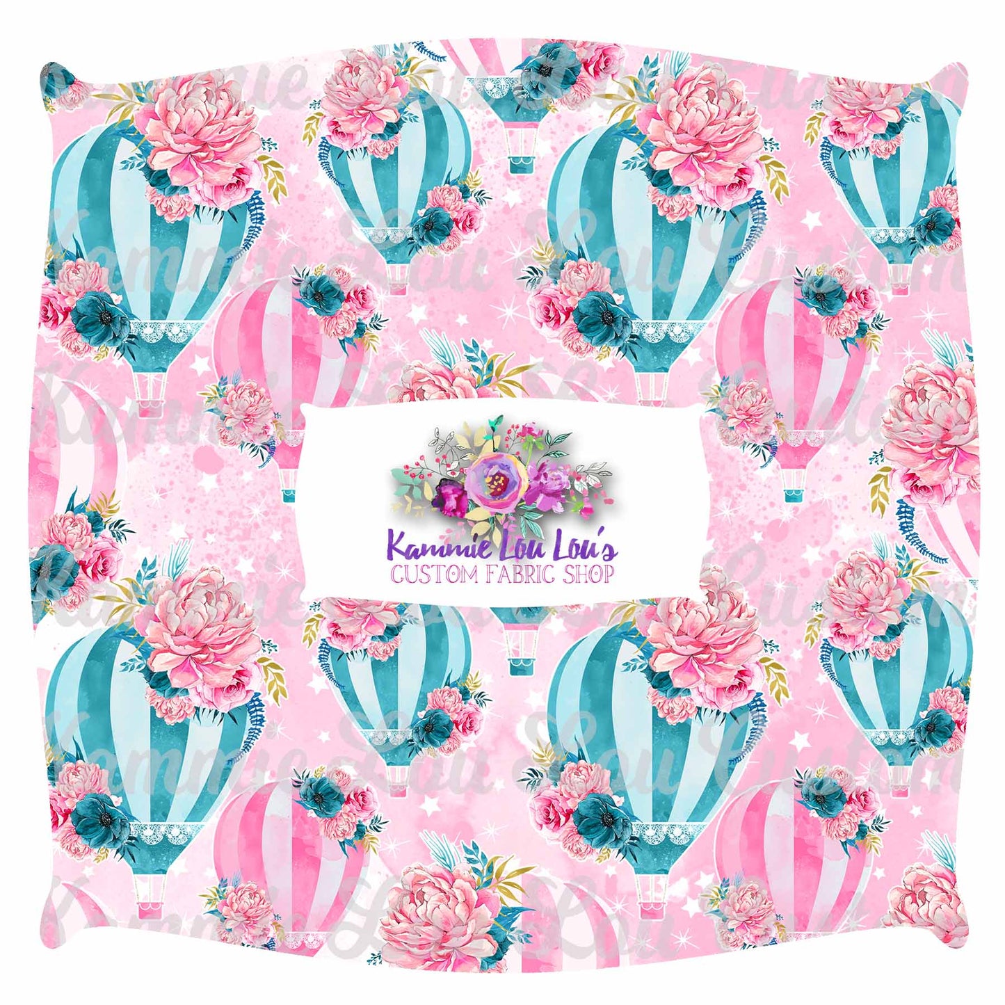 R45 Pre-Order Up Up and Away - Balloons Small PinkTeal