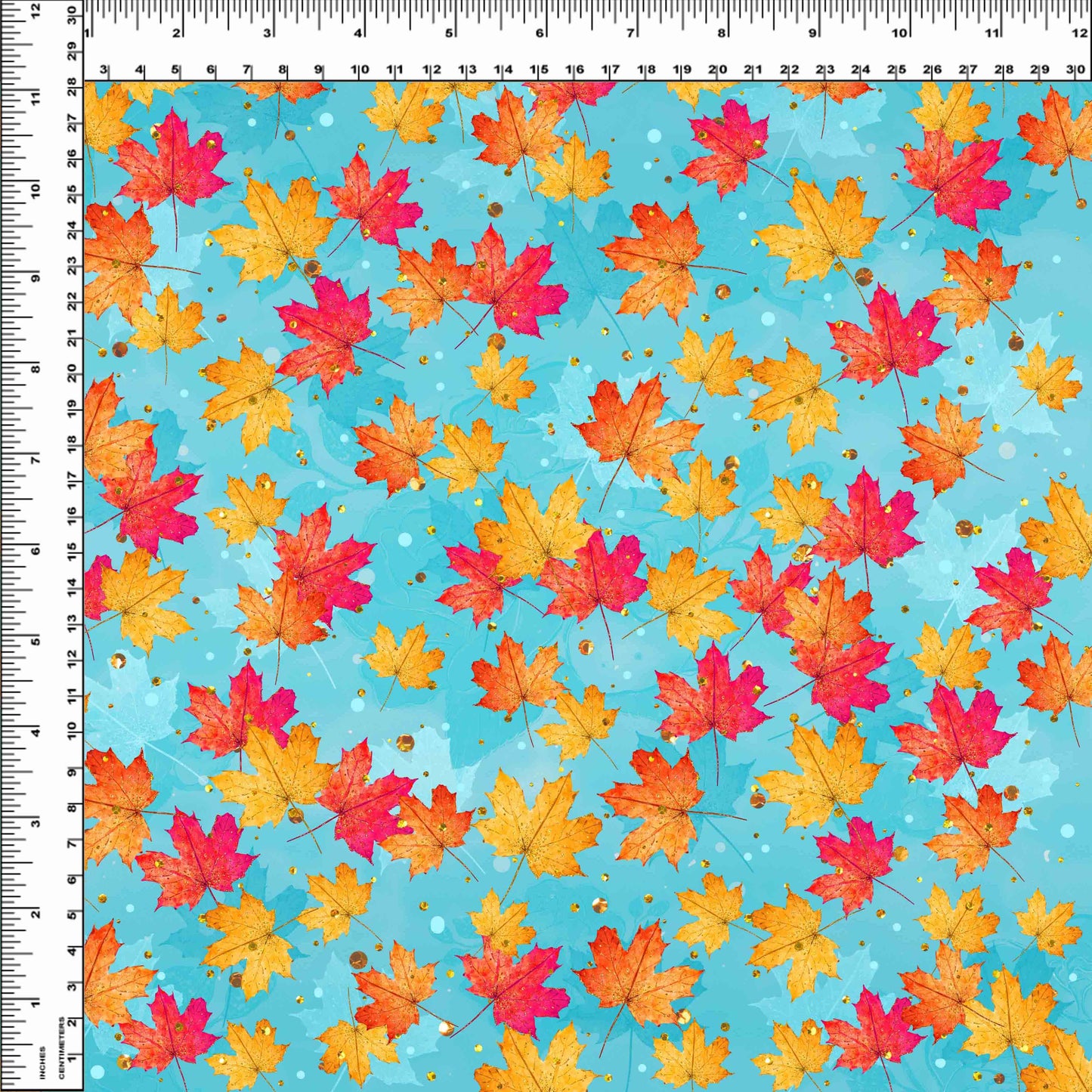 R117 Pre-Order Falling into Fall - Falling Leaves Aqua