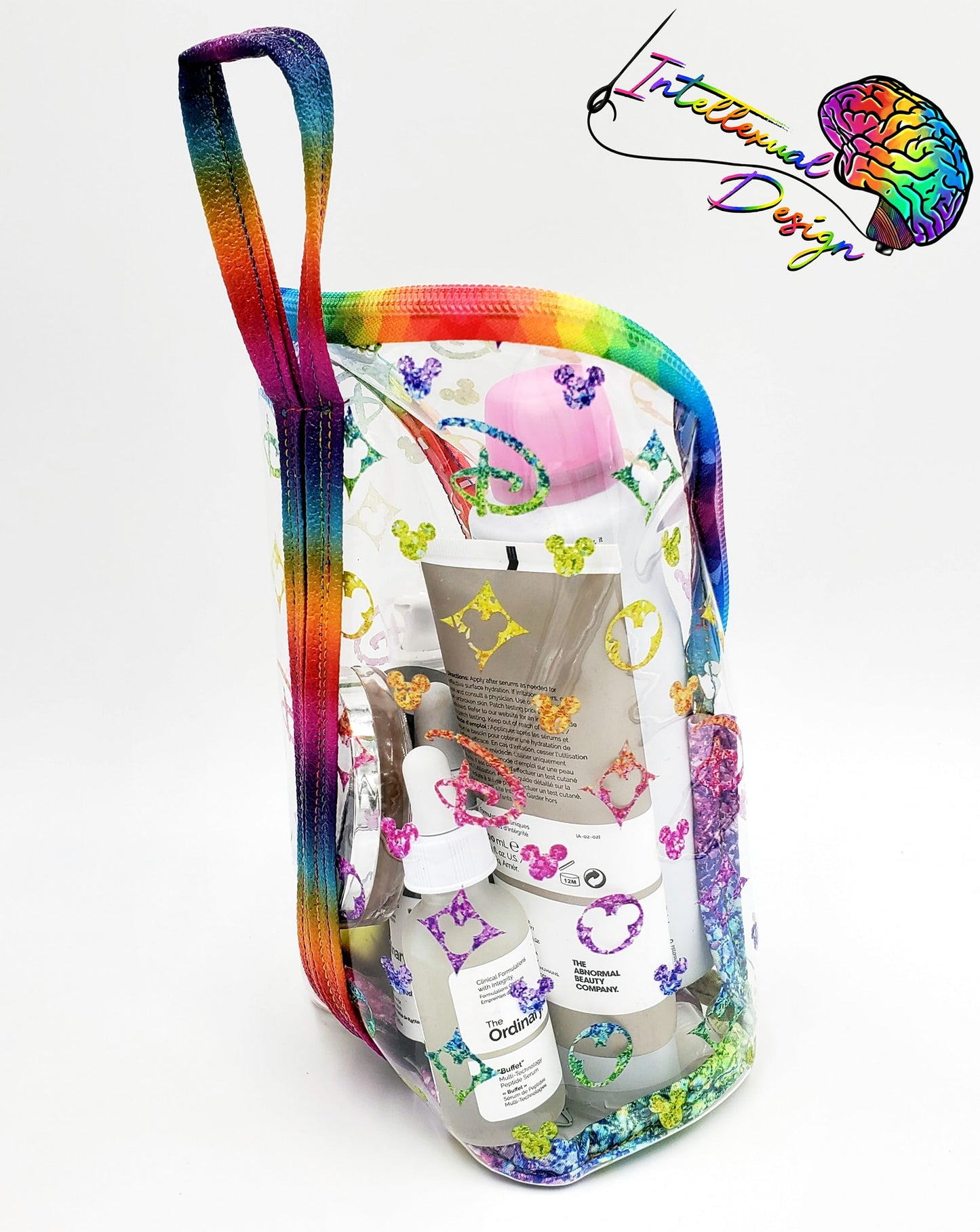 Endless Essentials: Custom Vinyl - Rainbow Designer D on Clear Vinyl