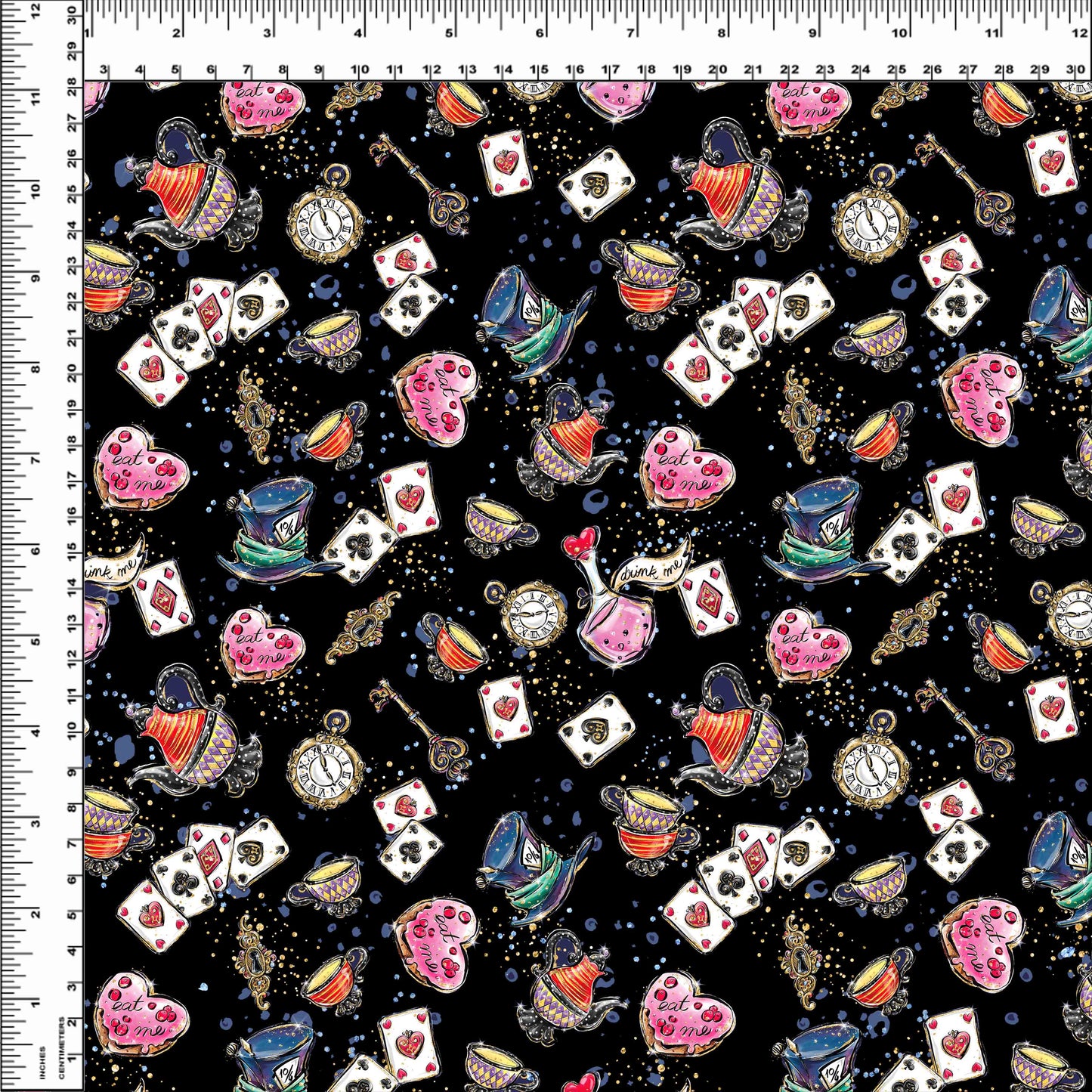 R107 Pre-Order Wonderland Tea Party - Black toss