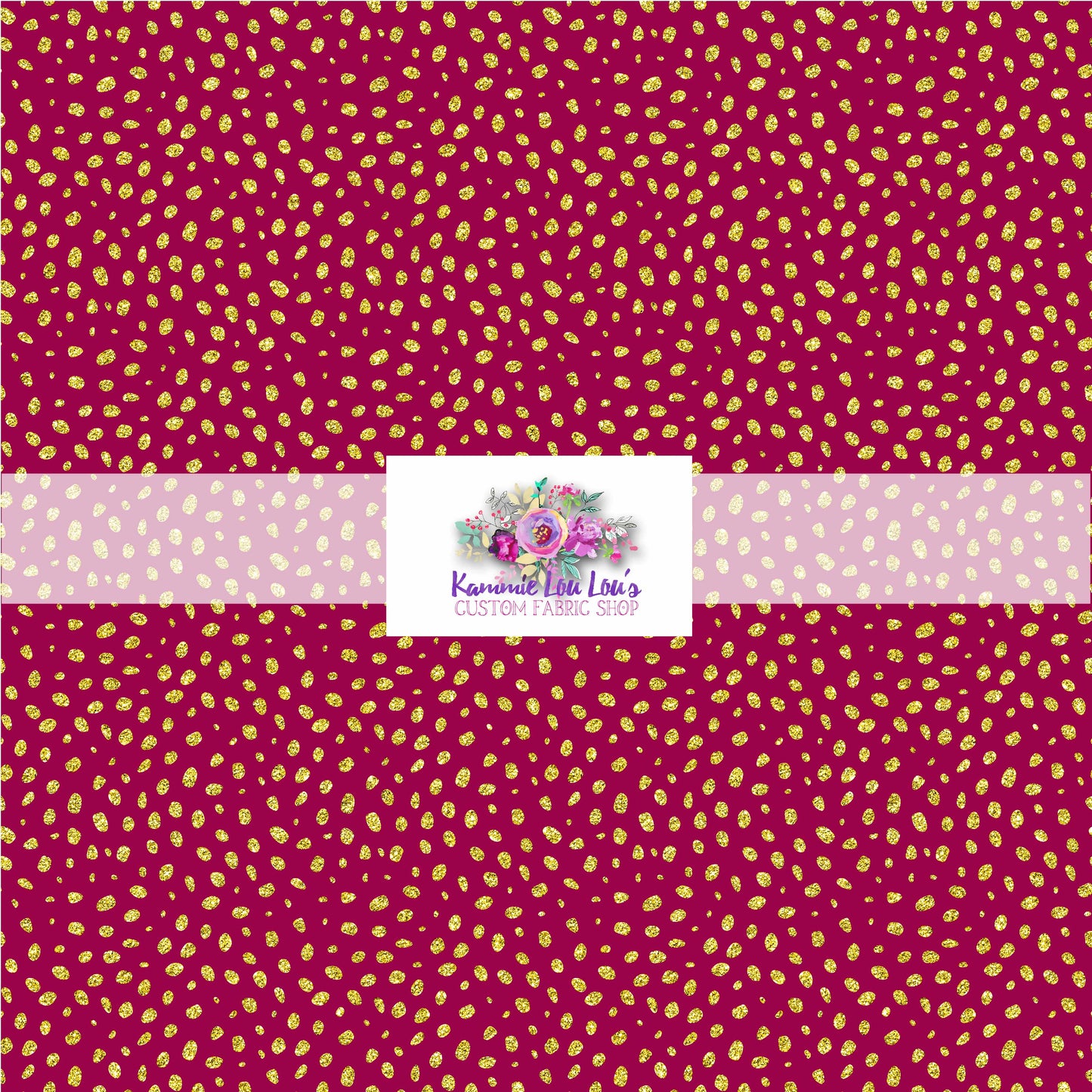 R127 Pre-Order Winter Florals - Burgundy Dots