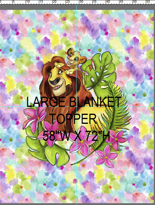 TEMPLATE - Adult Blanket Panel (58"W x 72"H)