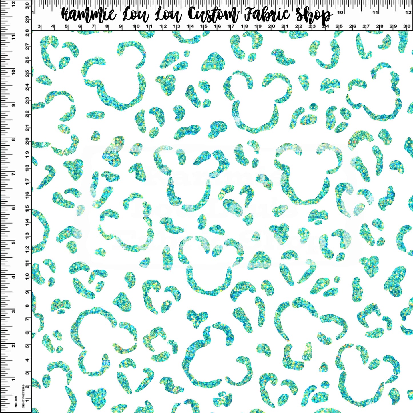 Endless Essentials Pre-Order - Wild Silhouettes - Aqua Glitter on White - Regular Scale