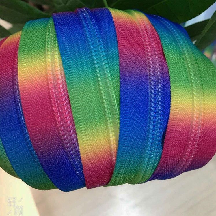 Hardware Pre-Order: ZIPPER - Long Chain - Bright Primary Rainbow V1 #3 or #5 (003)