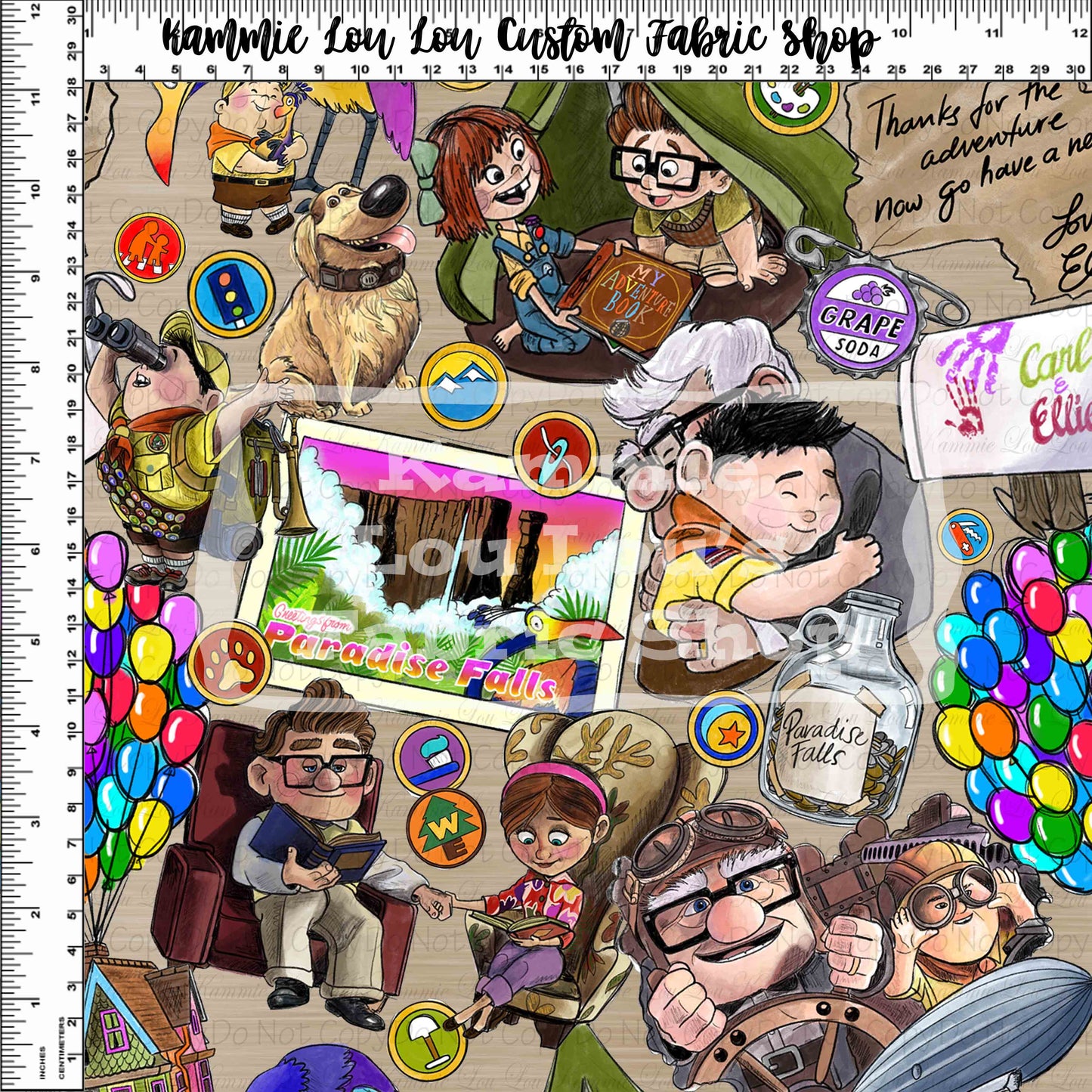 R122 Pre-Order: Blank-a-palooza - Adventure is out there - Coordinating Fabric
