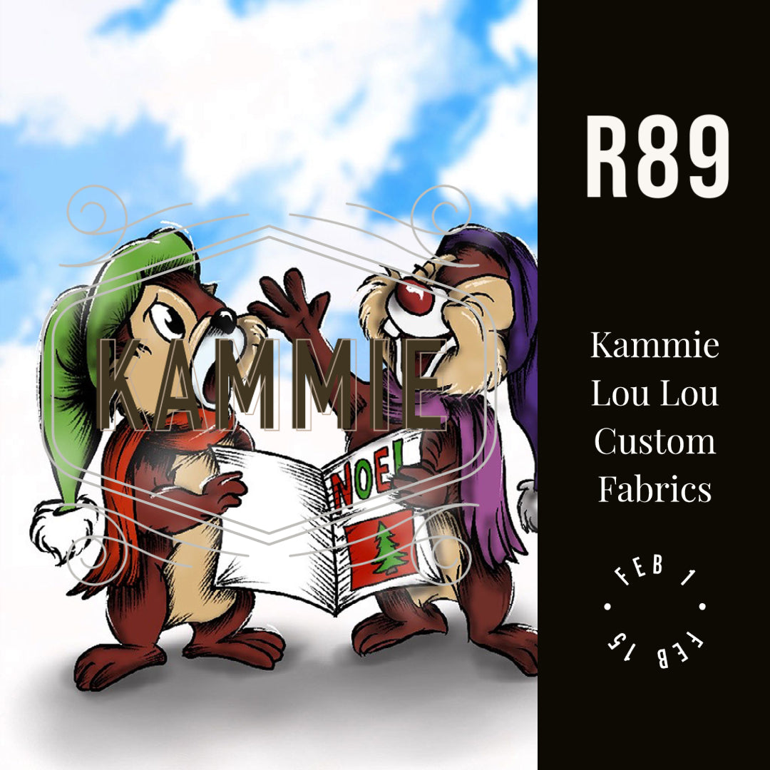 R122 Pre-Order: Blank-a-palooza - Chipmunk Noel - Adult Blanket Panel (58 x 72)