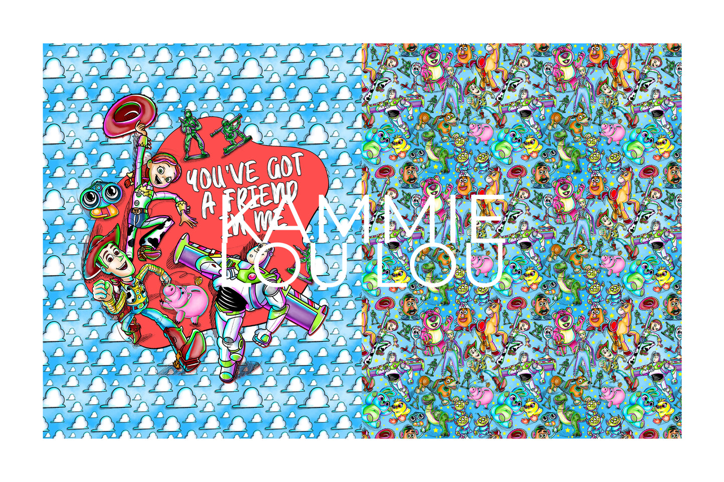 R122 Pre-Order: Blank-a-palooza - Friend in Me - TODDLER BLANKET SET PANEL