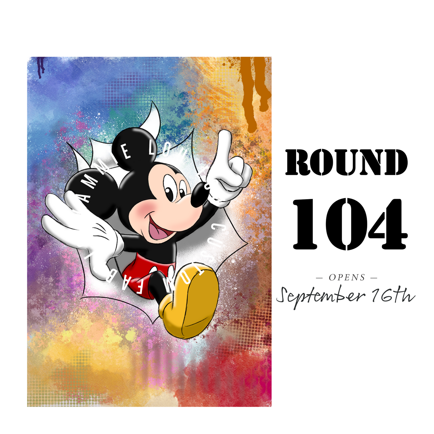 R122 Pre-Order: Blank-a-palooza - Mouse Graffiti - Adult Blanket Panel (58 x 72)