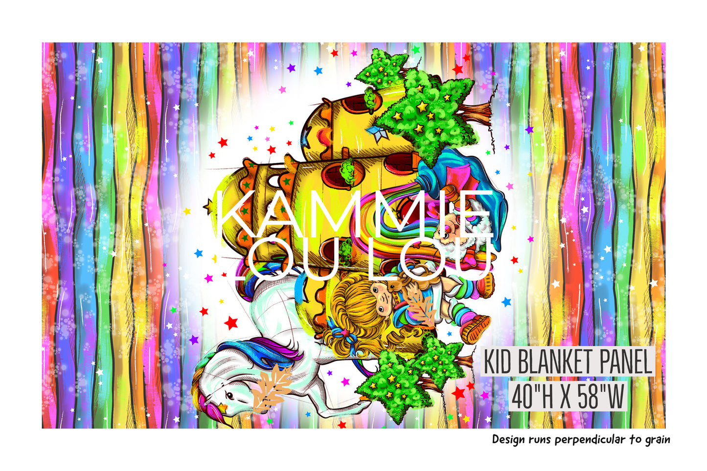 R122 Pre-Order: Blank-a-palooza - Retro Sunshine - KID BLANKET PANEL (40H x 58W)