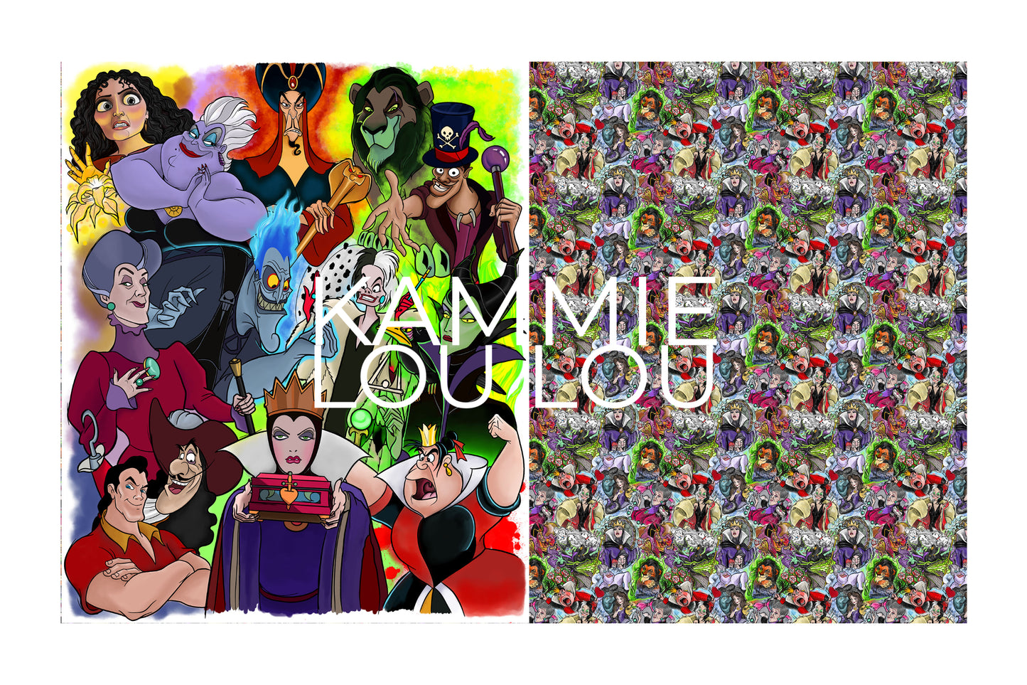 R122 Pre-Order: Blank-a-palooza - Villain Crew - TODDLER BLANKET SET PANEL