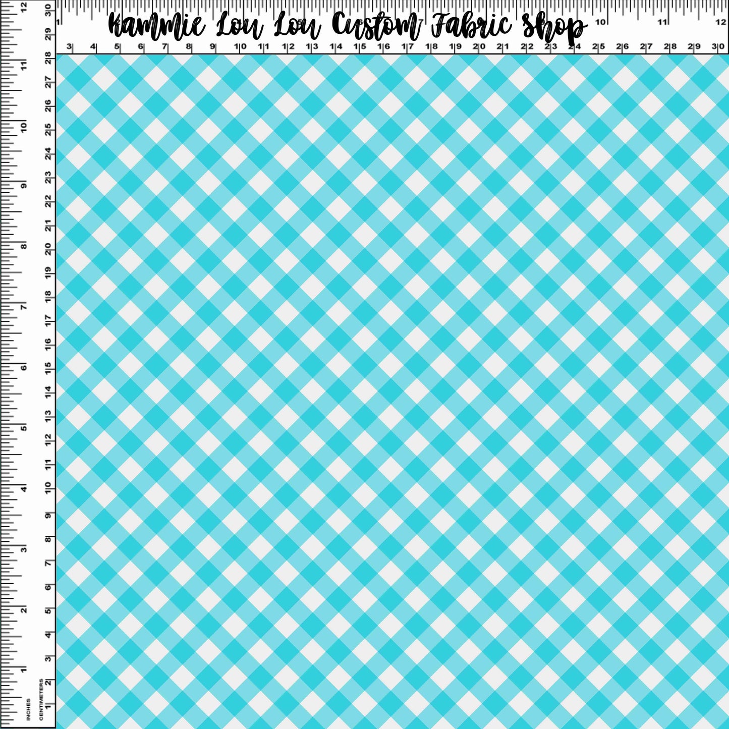 R112 Pre-Order Country Roads - Gingham Aqua