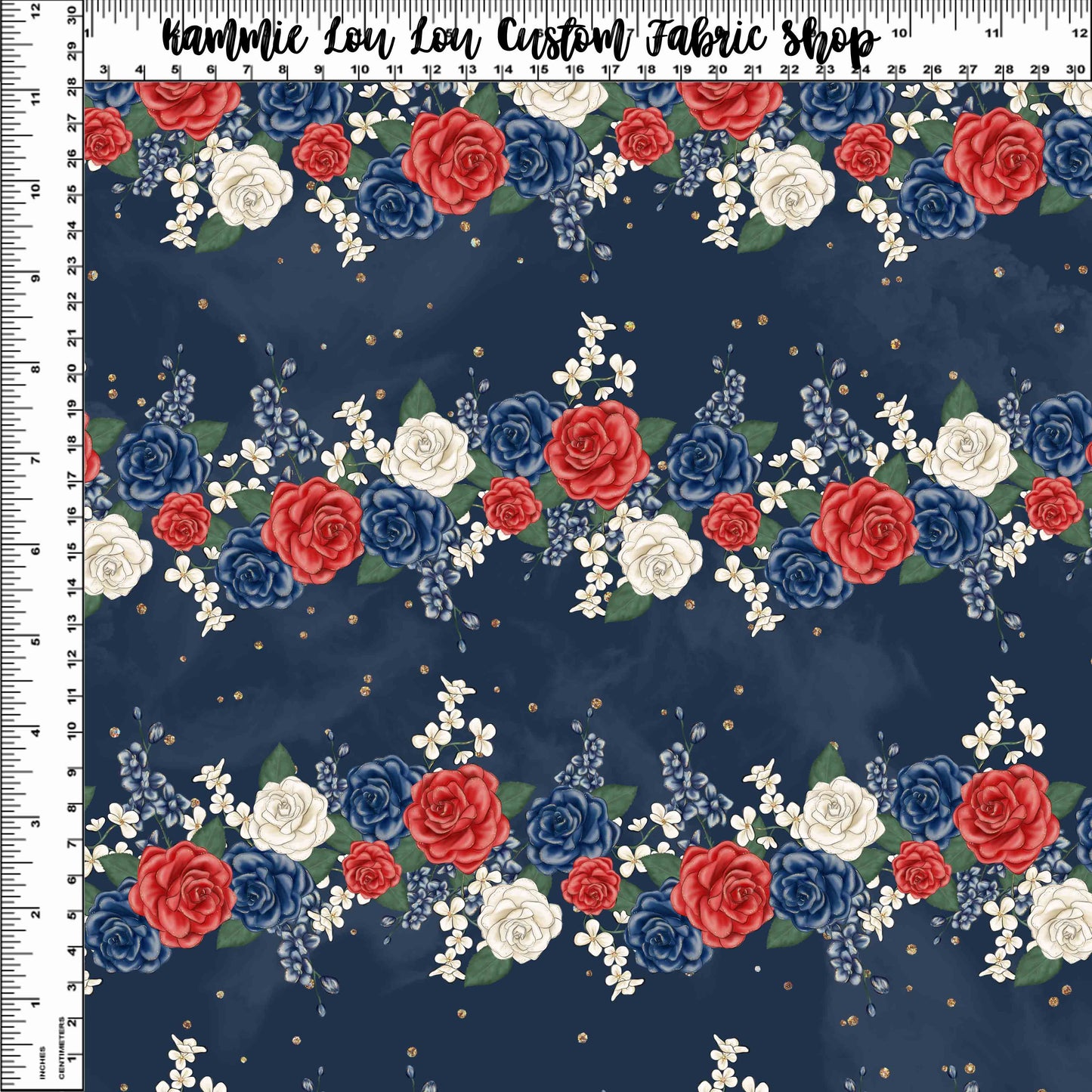 R112 Pre-Order Grand Old Flag - Floral Stripe Dark