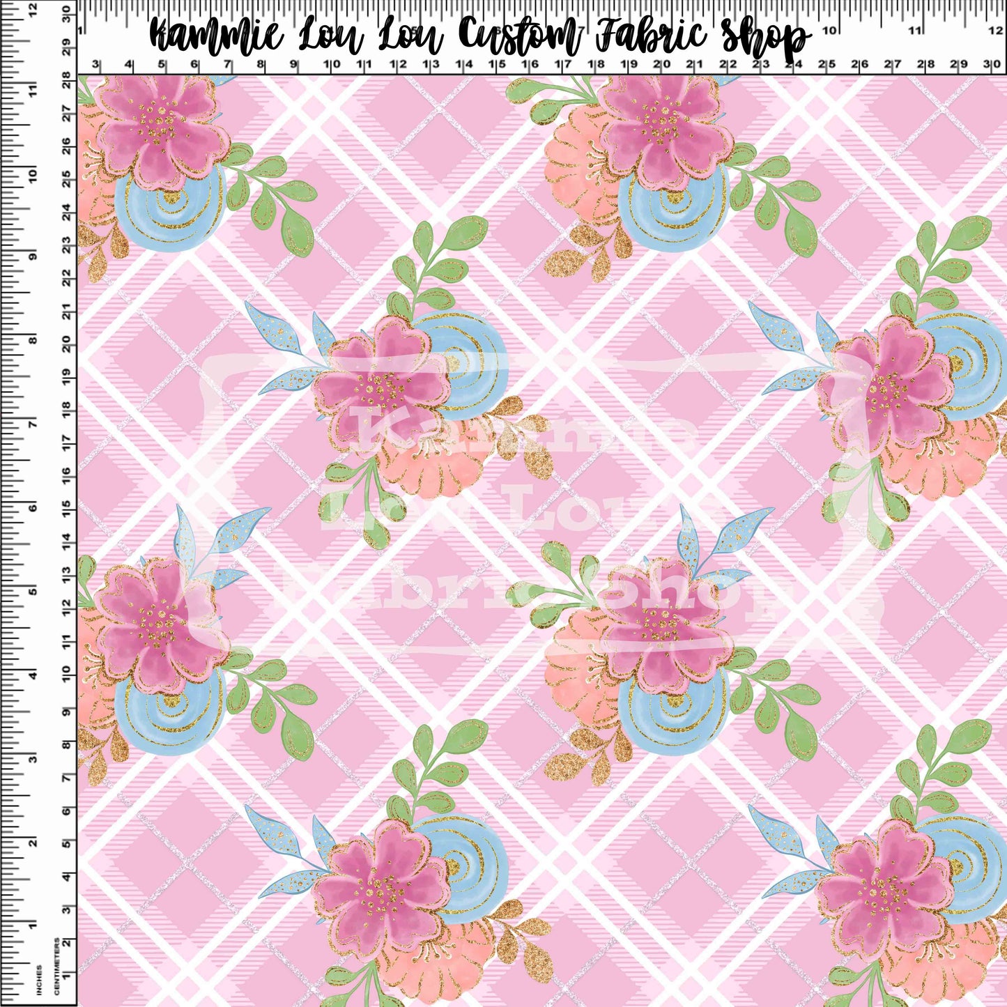 R114 Pre-Order Barnyard Friends - Pink Plaid Floral