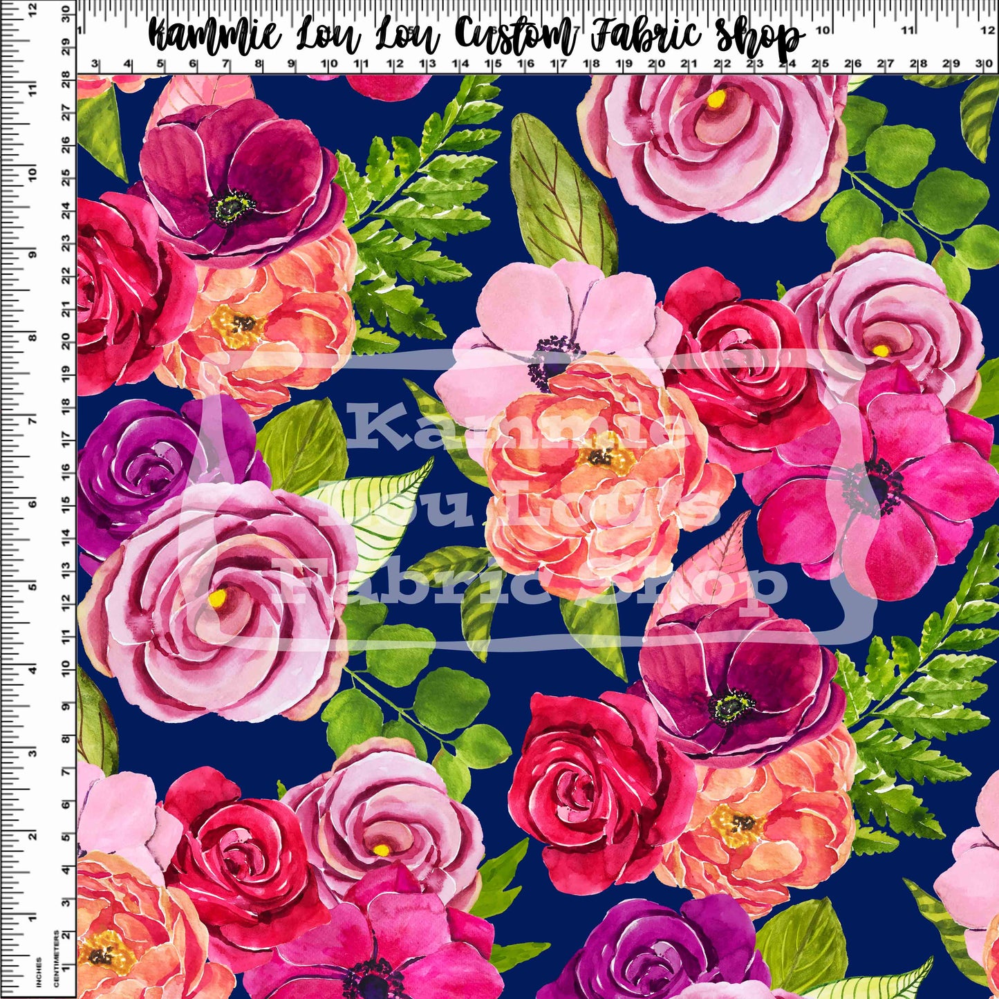 R114 Pre-Order Charmed Florals - Navy Floral