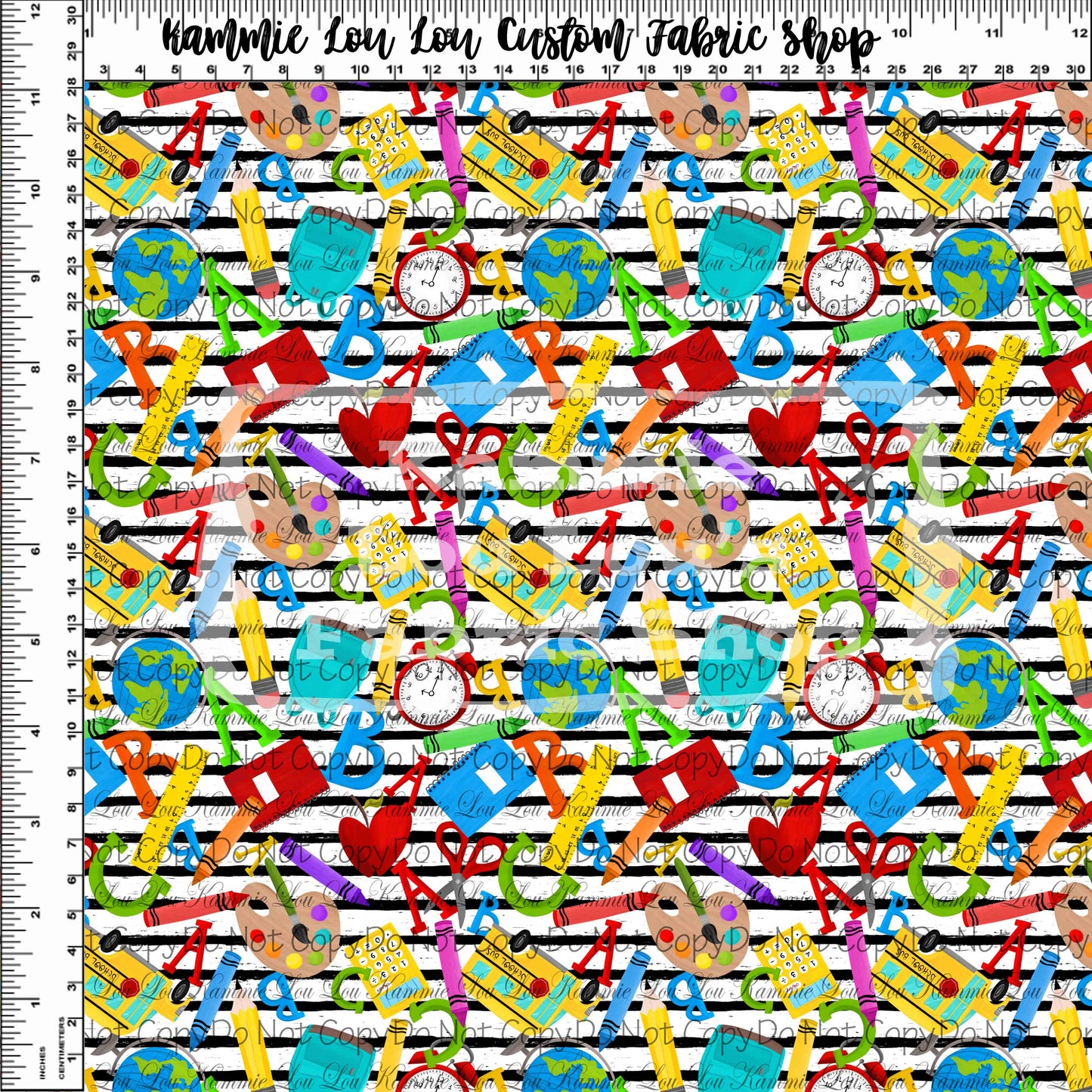 R115 Pre-Order - Back to School 2022 - School Toss - Small Scale on Stripes