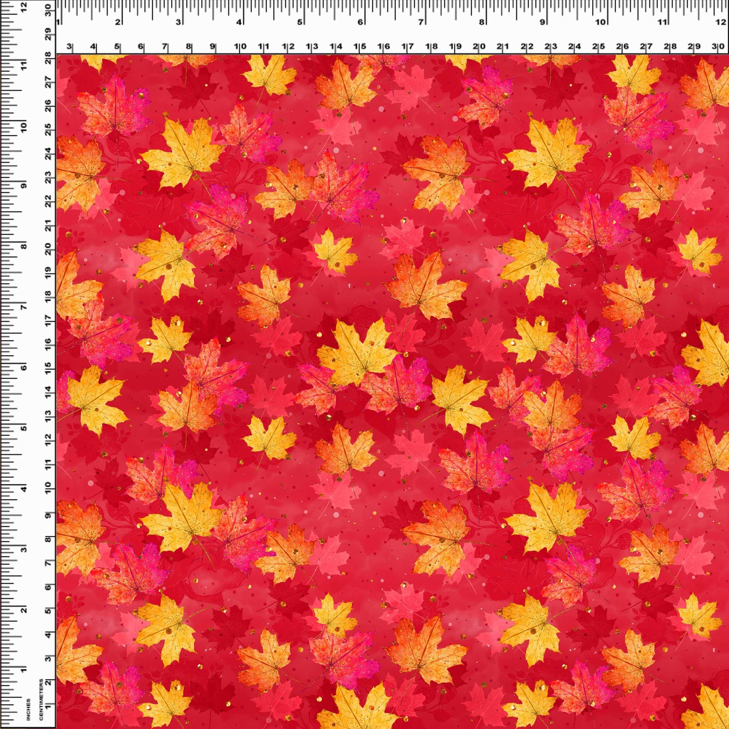 R117 Pre-Order Falling into Fall - Falling Leaves Burnt Red
