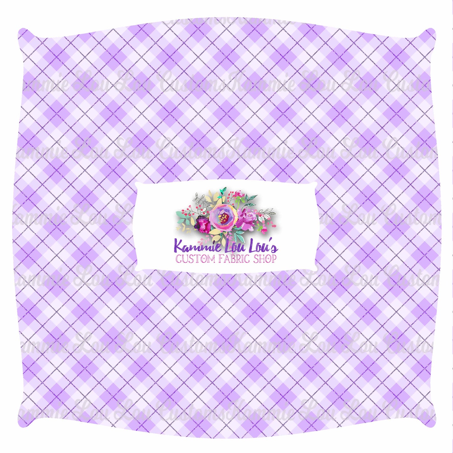R120 Pre-Order - Flower and Garden - Bias Gingham Plaid - purple
