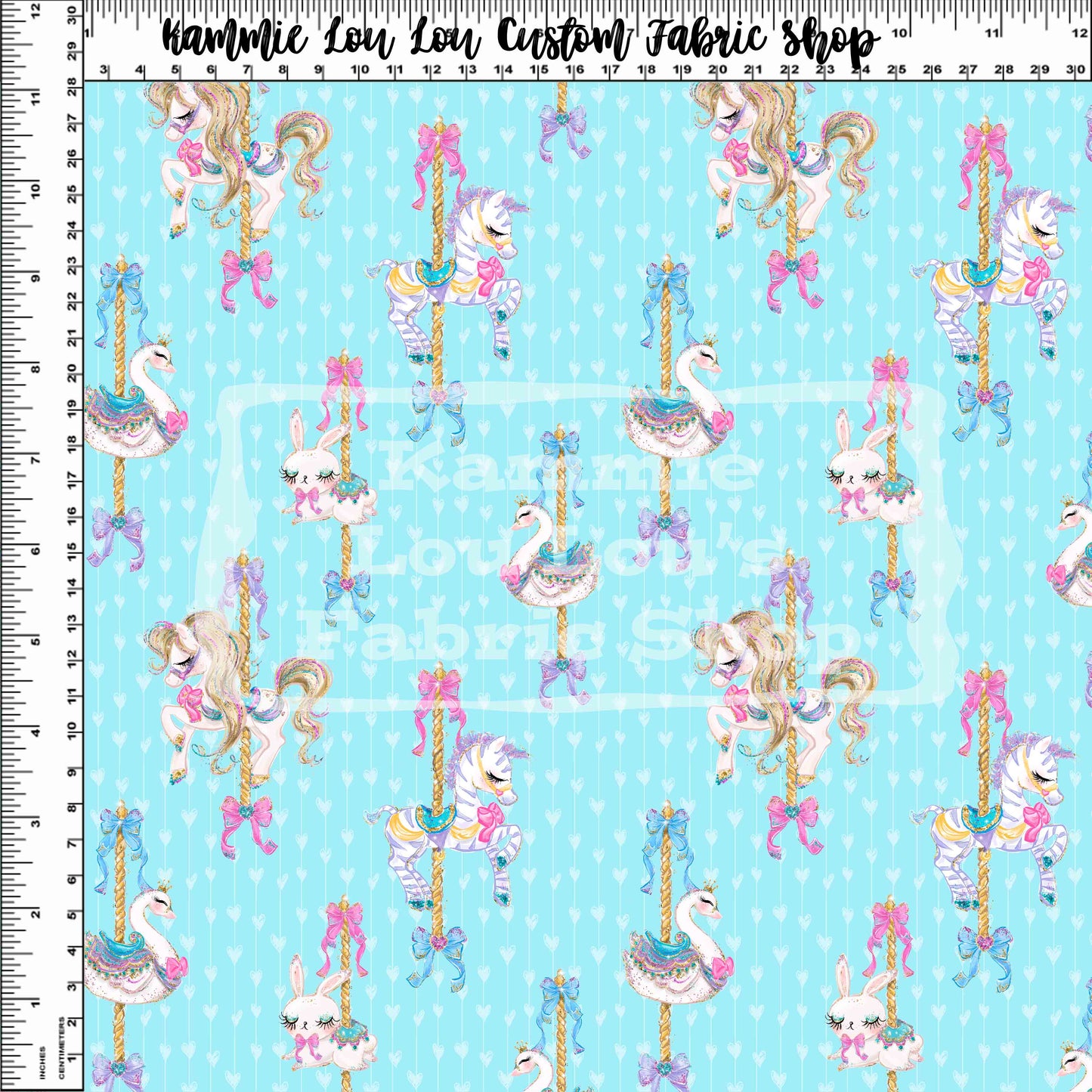 R120 Pre-Order - Whimsical Carousel Animals - Blue