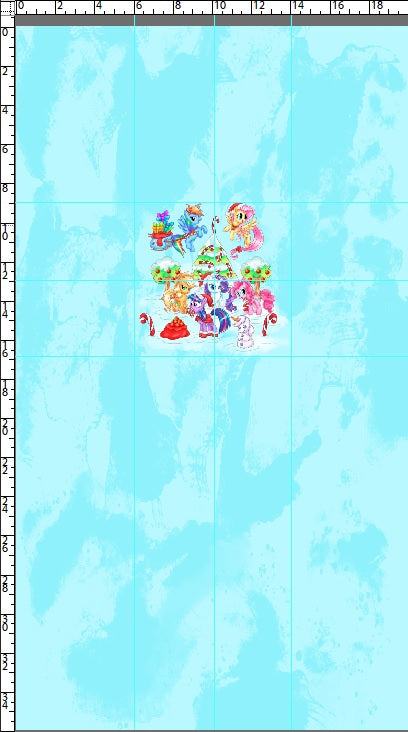 R121 Pre-Order Merry & Bright Ponies - Panel - KID
