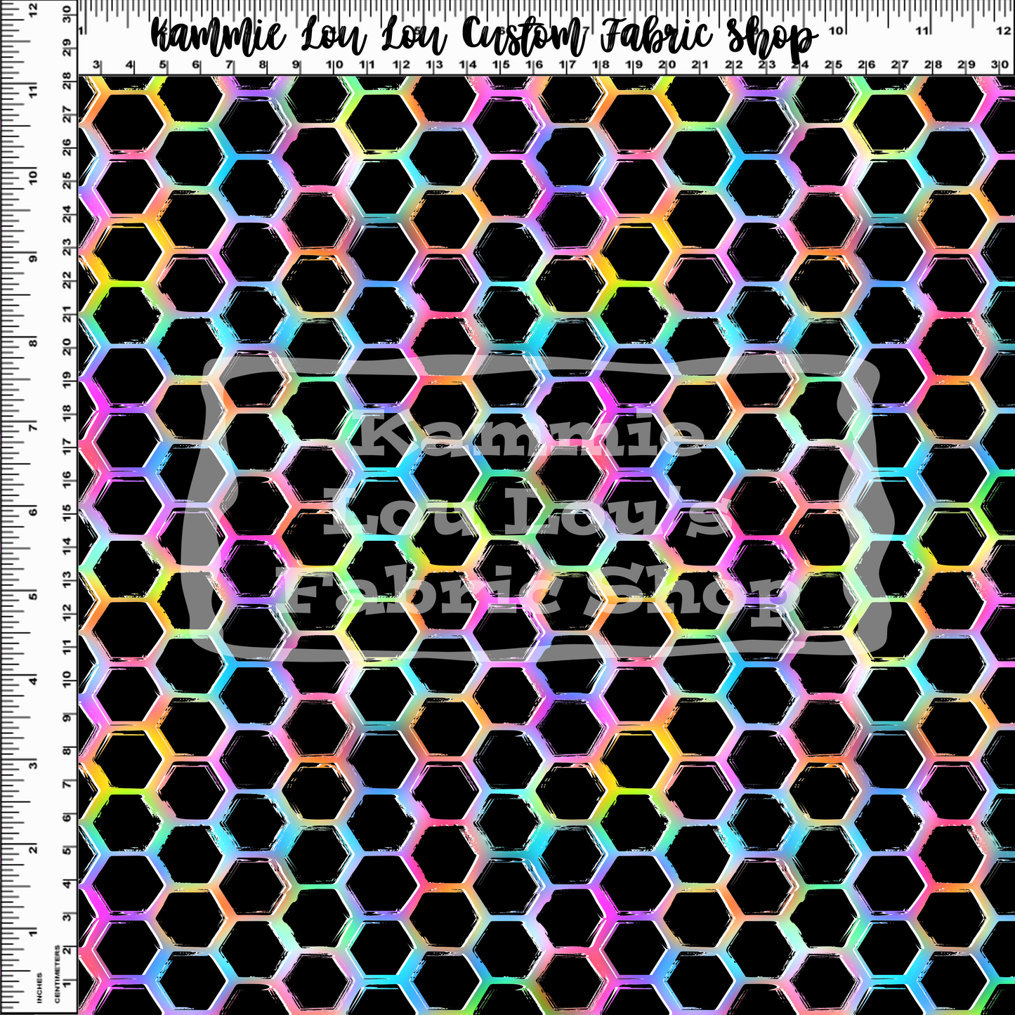 R123 Pre-Order - Pooh Potter - PP RAINBOW HEX BLACK BG