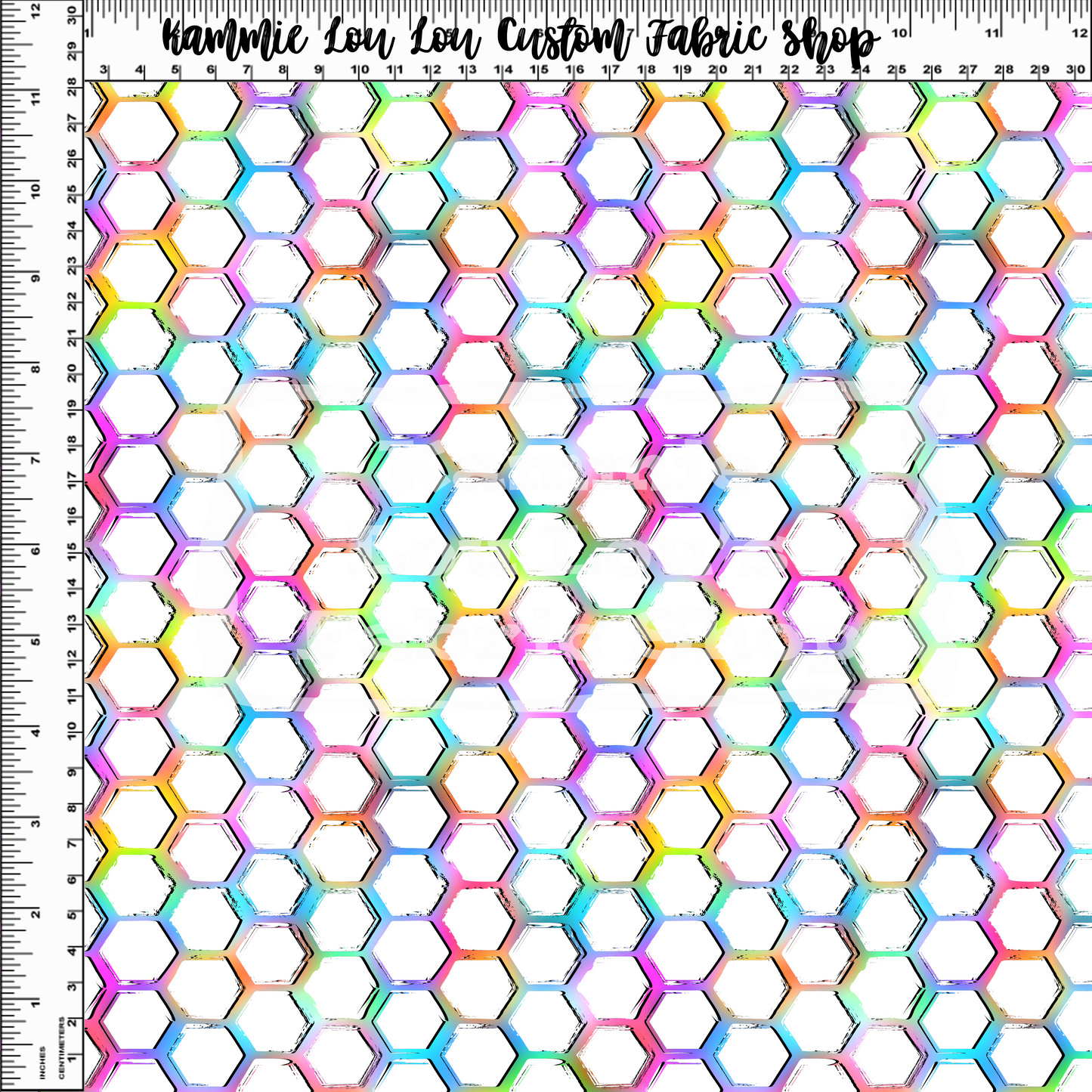 R123 Pre-Order - Pooh Potter - PP RAINBOW HEX WHITE BG