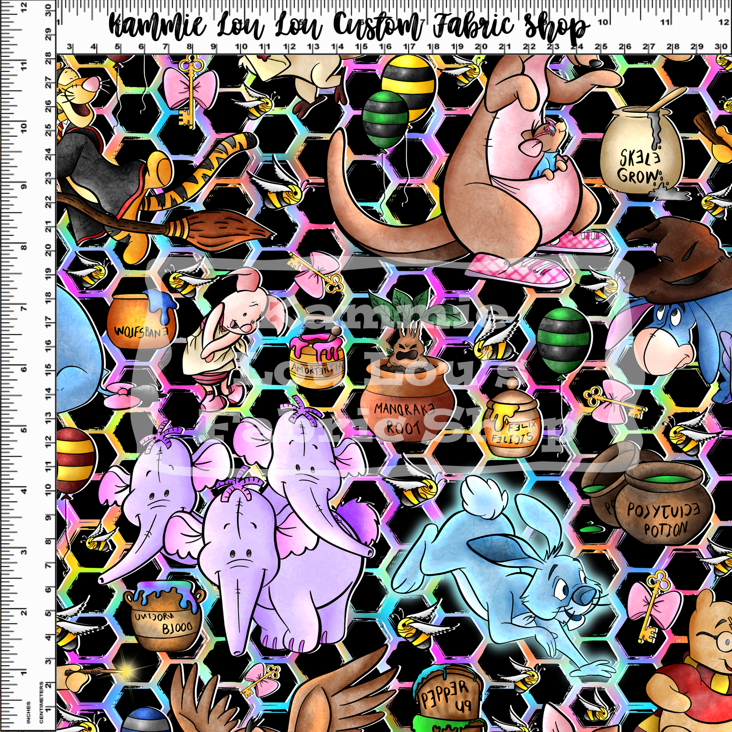 R123 Pre-Order Pooh Potter - PP RAINBOW HEX BLACK