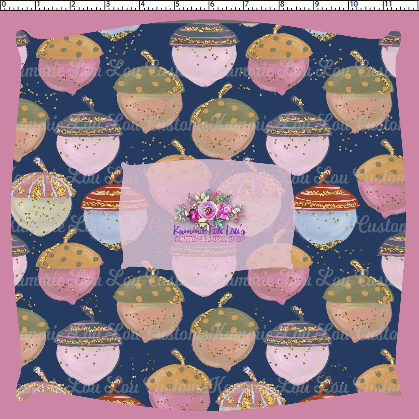 R124 Pre-Order Autumn Tales - Acorns on Navy