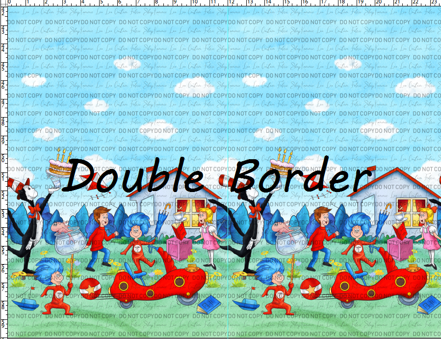 R124 Pre-Order Crazy Cat - One Rainy Day - Double Border
