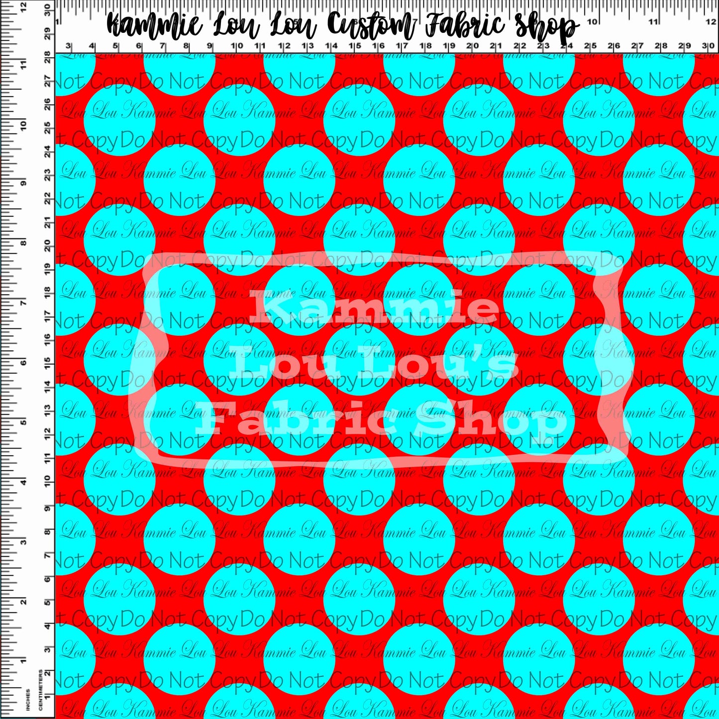 R124 Pre-Order Crazy Cat - Red Aqua Dot