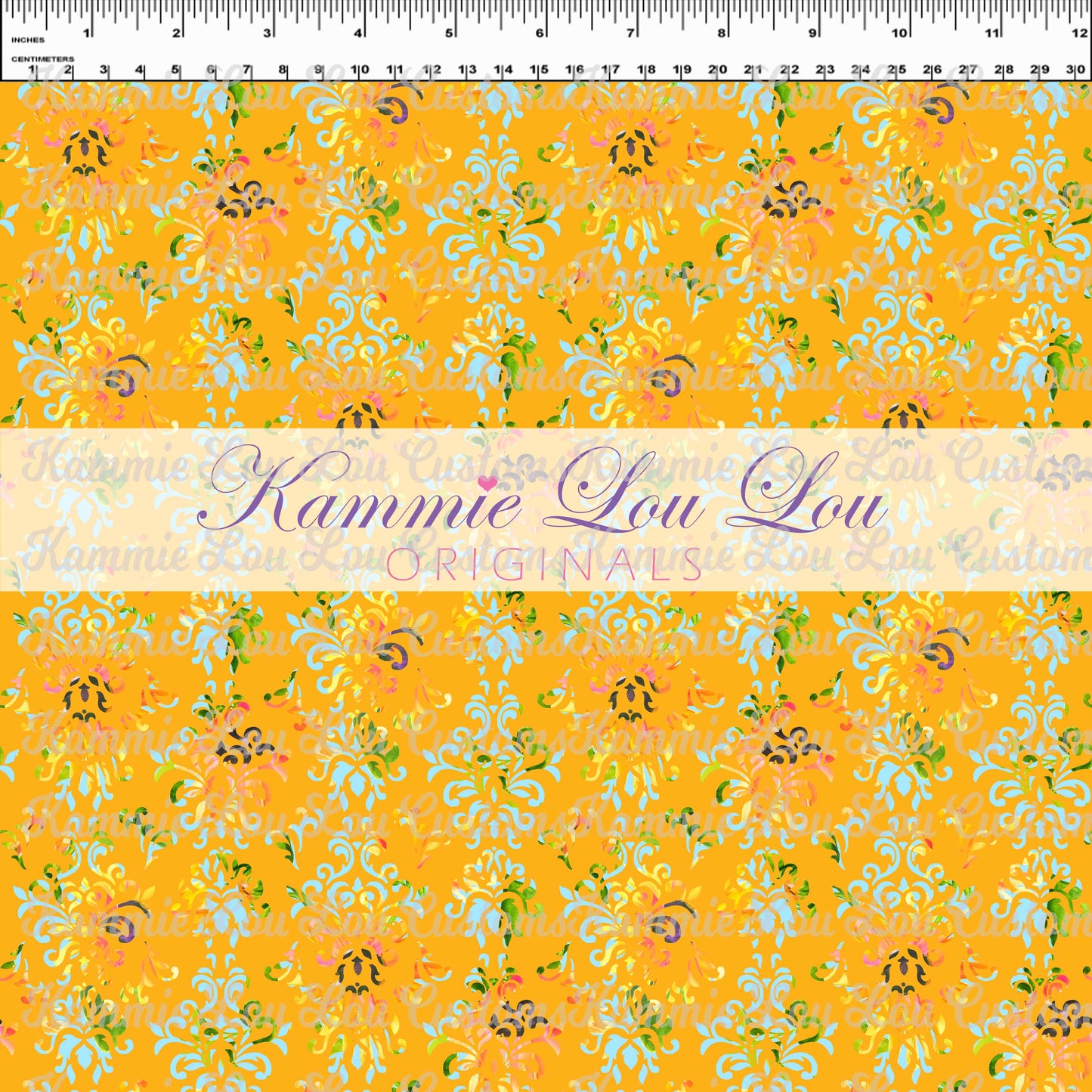 R124 Pre-Order Wildflowers - Sunshine Damask