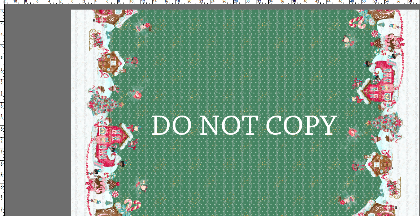 R124 Pre-Order Winter Wonderland -Double Border - Wonderland - GREEN