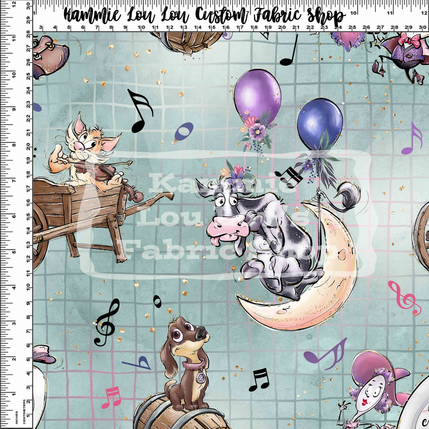 R125 Pre-Order Nursery Rhymes - Green Grid Toss