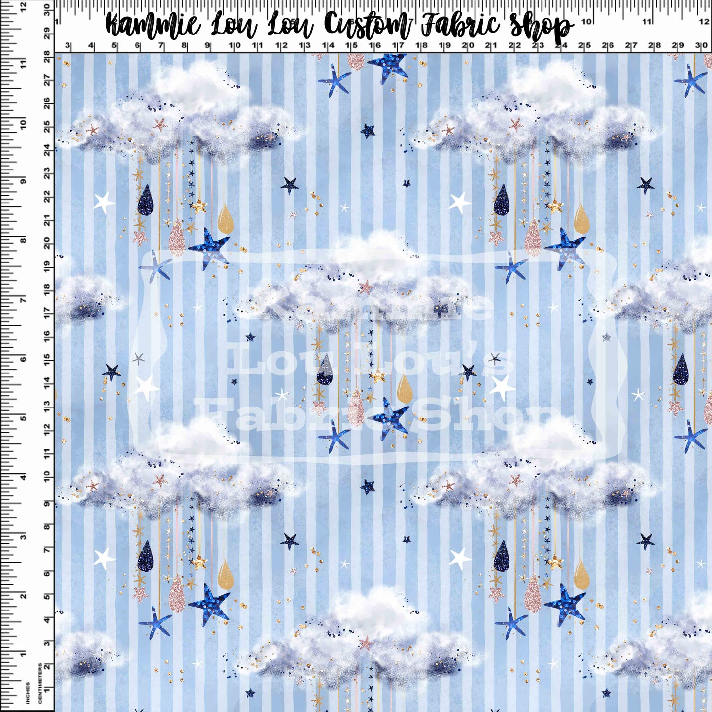 R125 Pre-Order Starry Seas - Baby Blue Cloudy Stars