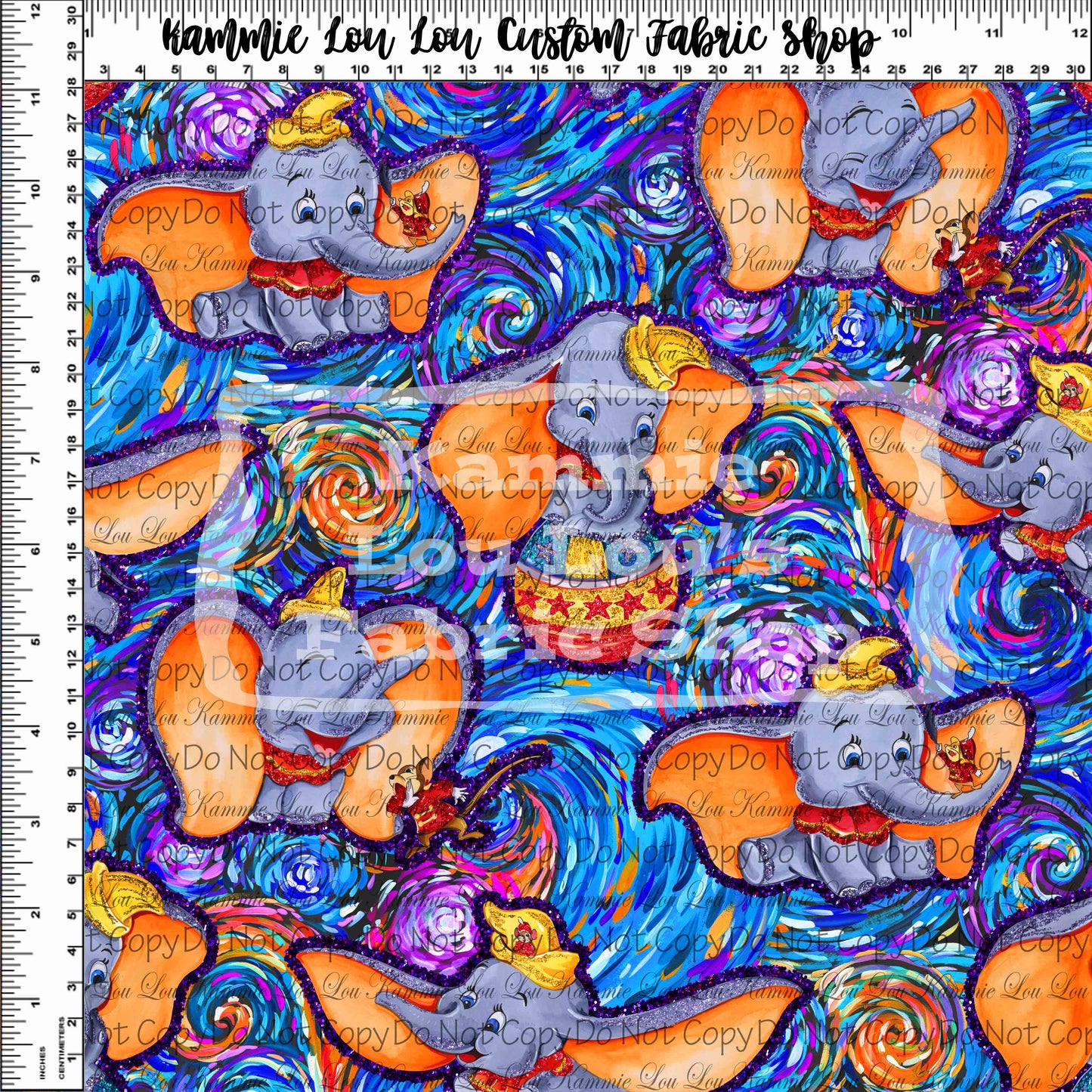 R126 Pre-Order Flying Elephant - Starry Skies - Regular Scale - Aqua