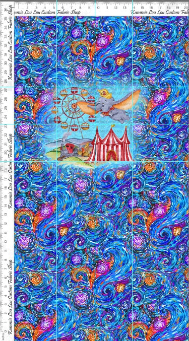 R126 Pre-Order Flying Elephant - Panel - aqua