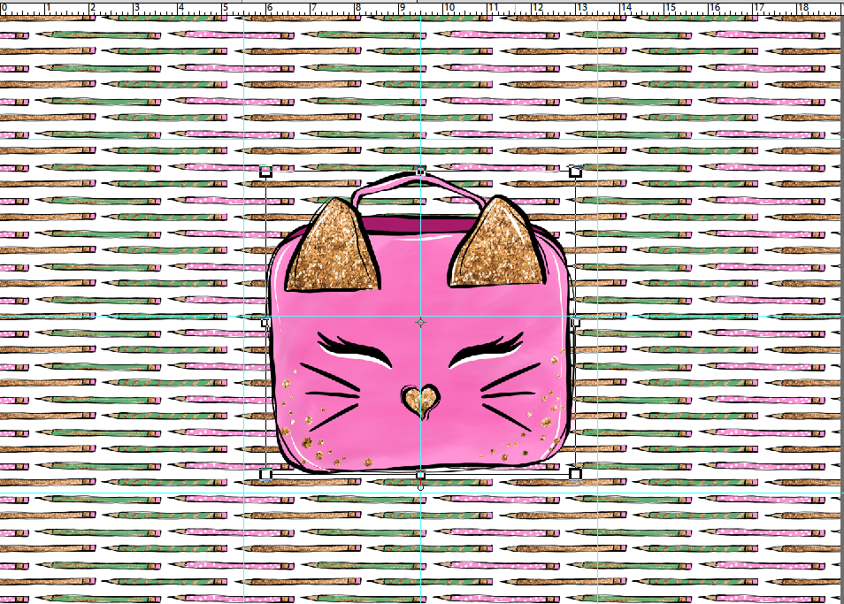 R117 Pre-Order: School Days - Blackboard Collection - Kitty Luncbox - PANEL