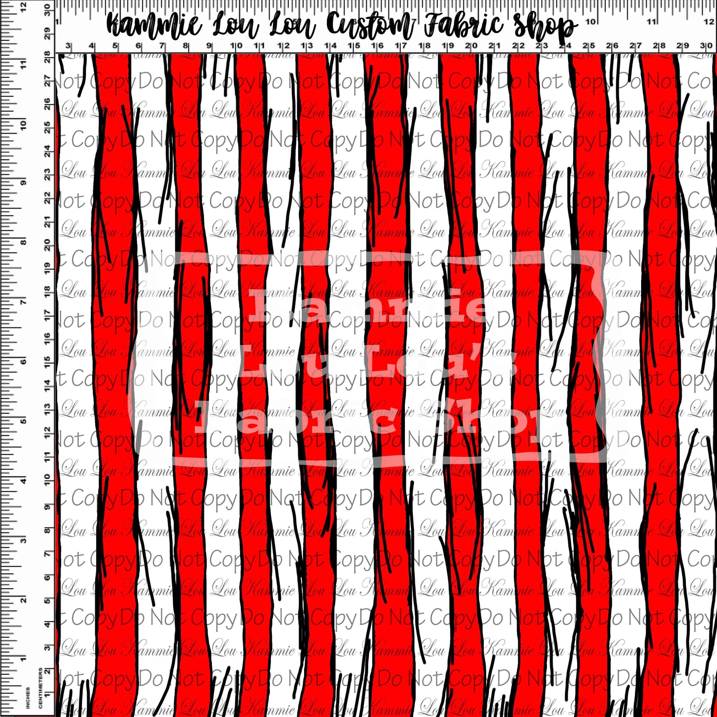 R124 Pre-Order Crazy Cat - Stripes Red