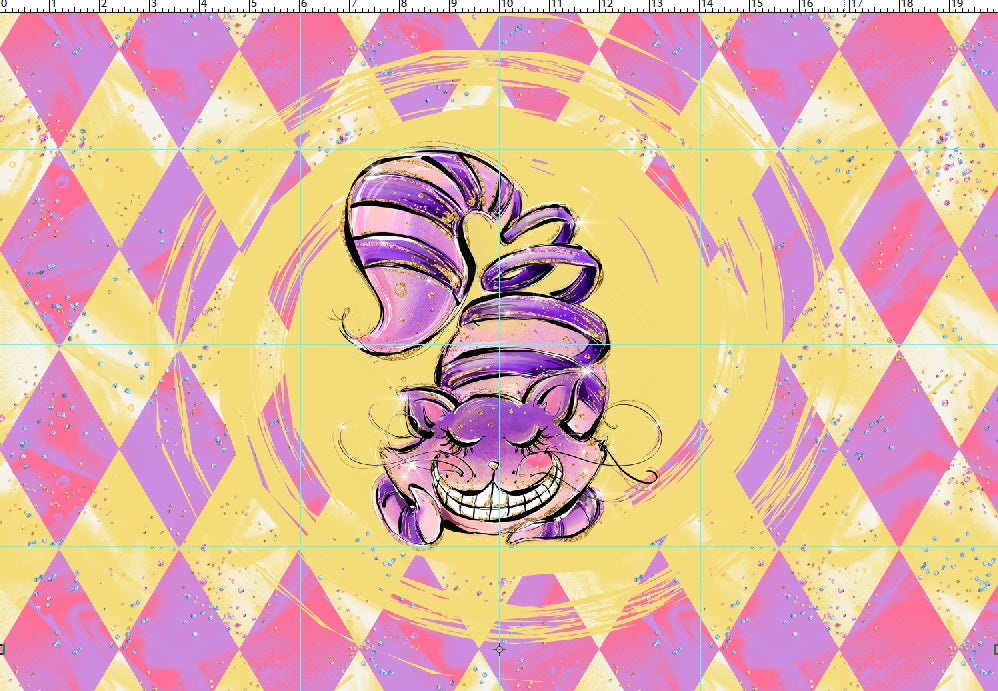 R107 Pre-Order Wonderland Tea Party - Panel 4 - Crazy Cat - adult