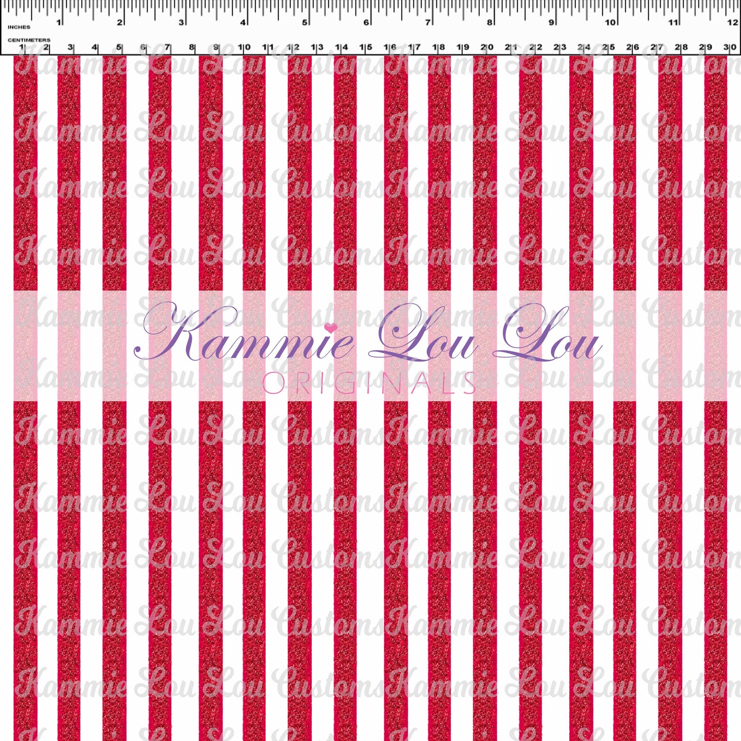 R119 Pre-Order Cherry Tree Lane - Red Glitter Stripes