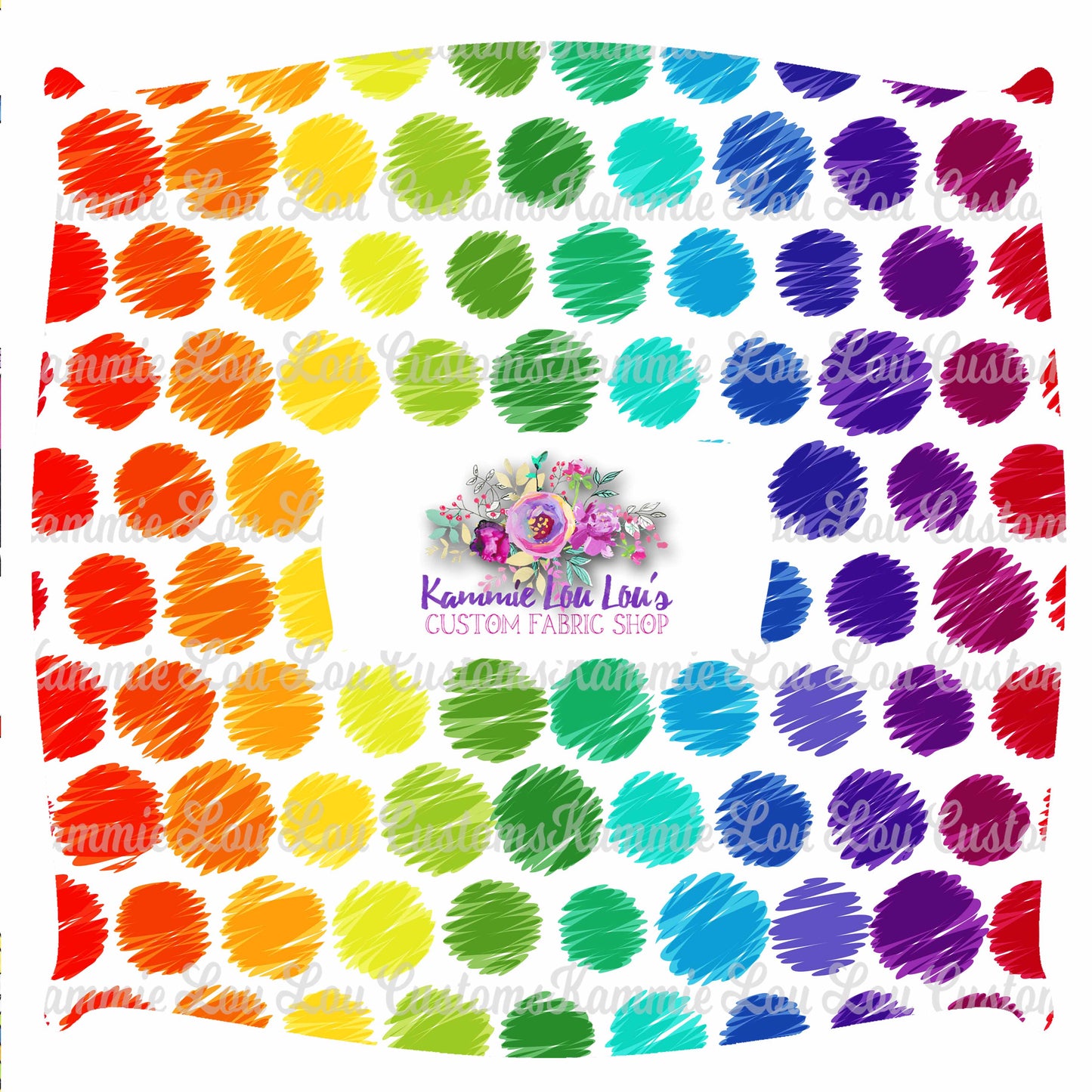 R124 Pre-Order Crazy Cat - Rainbow Sketch Dots