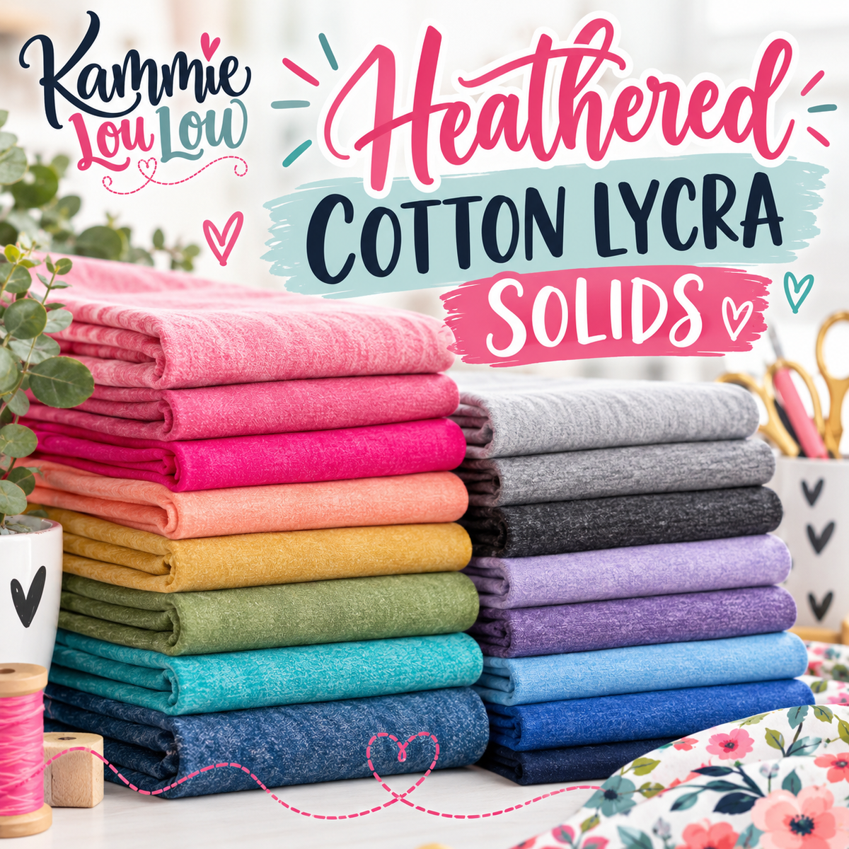 Heathered Cotton Lycra Solids
