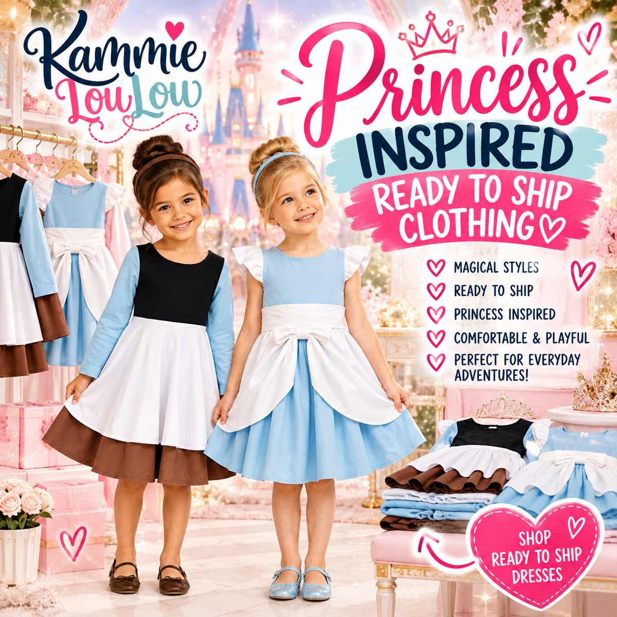Princess Inspired Ready to Ship Clothing