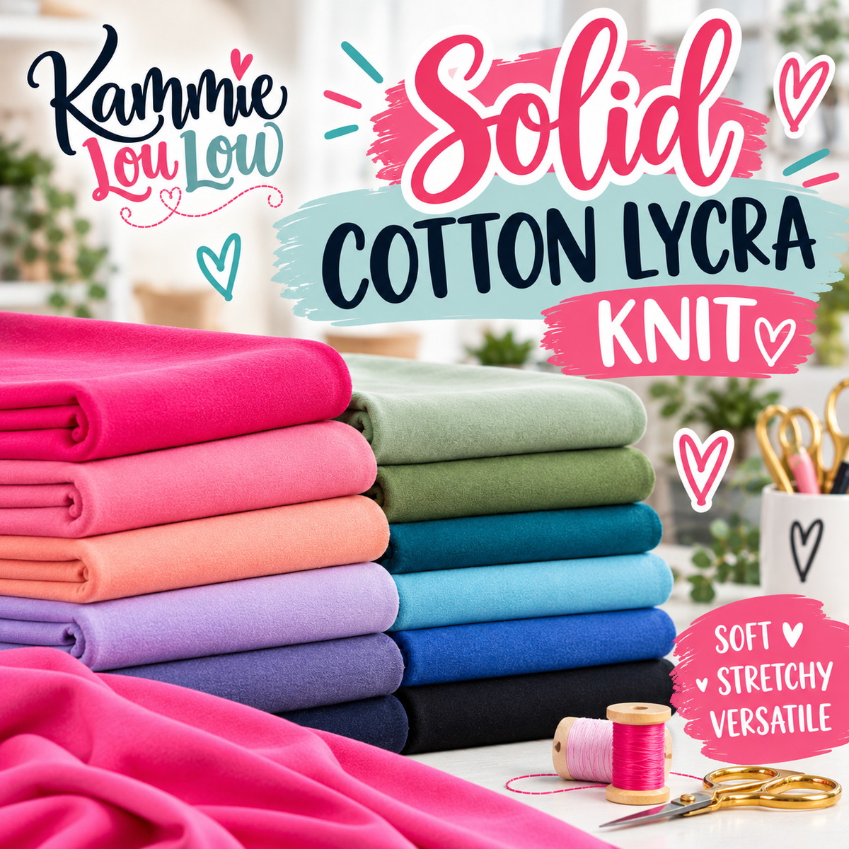 Solid Color Cotton Lycra Knits