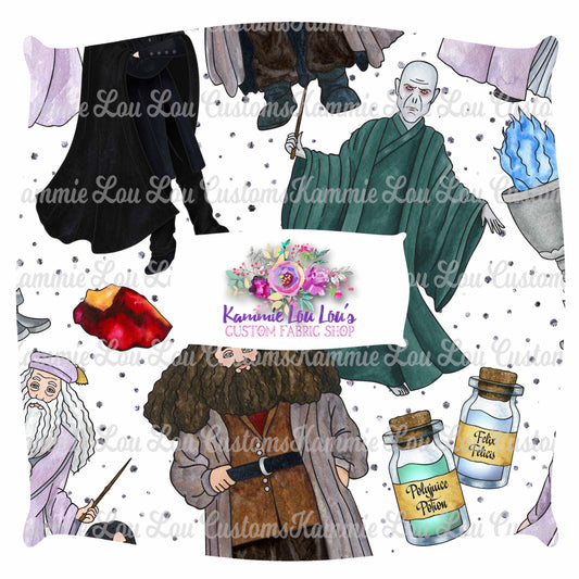 R43 Pre-Order Wizard School - Main Toss White with glitter background