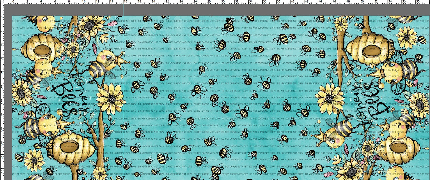 R88 Pre-Order Bee My Honey Bee - Double Border Teal