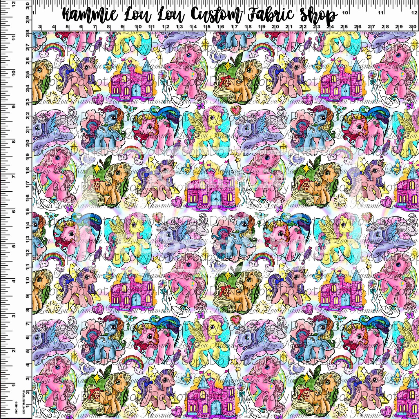 R88 Pre-Order My Vintage Ponies - Toss - White Rainbows - Tiny Scale