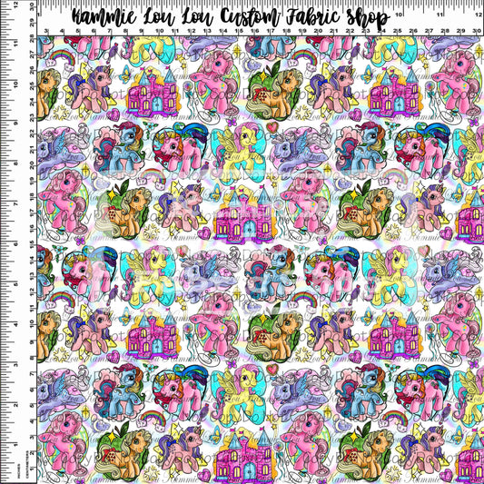 R88 Pre-Order My Vintage Ponies - Toss - White Rainbows - Tiny Scale