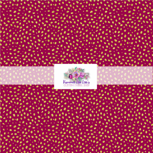 R127 Pre-Order Winter Florals - Burgundy Dots